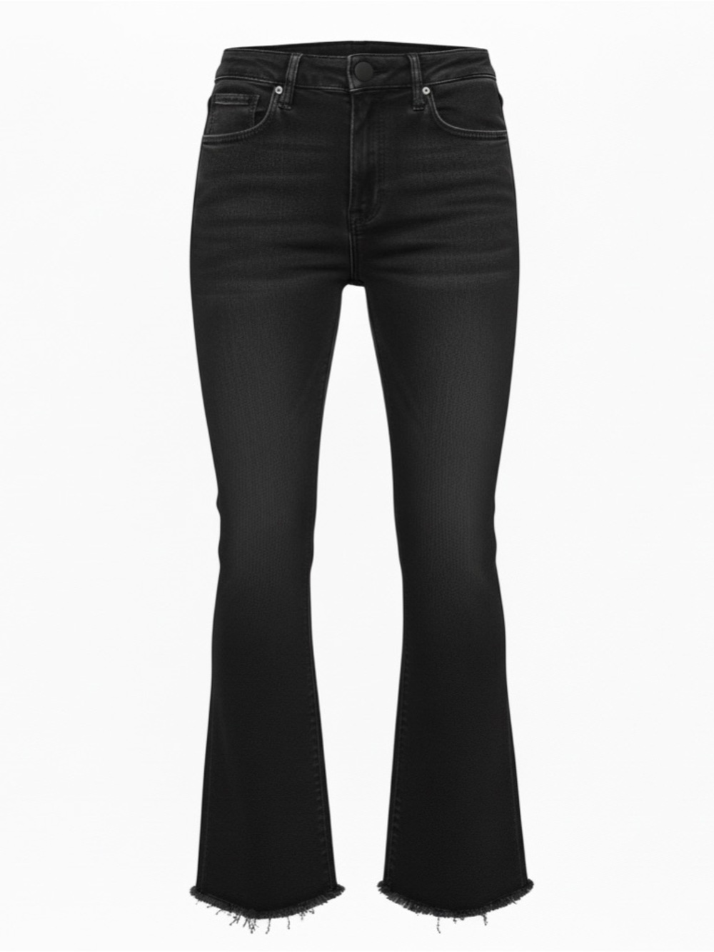 Frame Denim Le Crop Mini Boot Black Flare Jeans